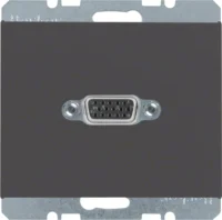 Berker Steckdose VGA mit Klemmen, anthrazit 3315417006