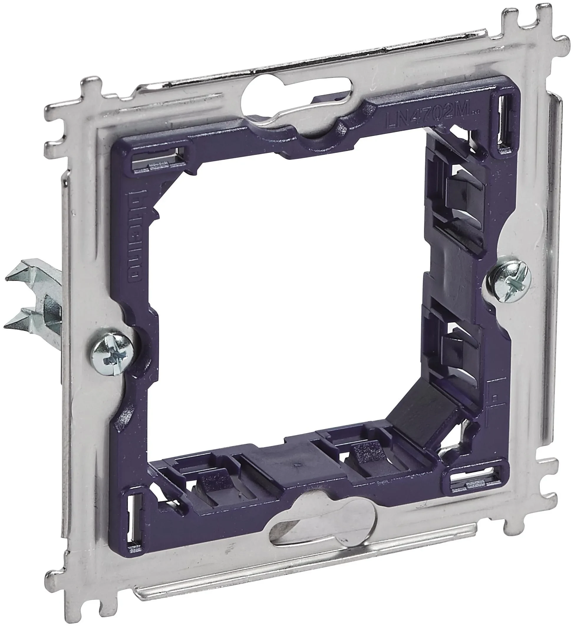 Legrand BTicino LN4702MG LivingLight Metall Tragring 2M Schraub-/Spreizkrallenbef.