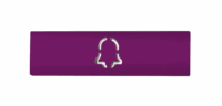 DoorBird D21x Namensschild für eine Ruftaste, Glockensymbol – RAL 4006