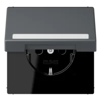 Jung LC1520BFNAKL202 SCHUKO-SteckdoseKI mit Klappdeckel mit S