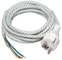 Kopp 140803091 Bügeleisen-Zuleitung Schutzkst H03RT-F 3x0,75qmm 3m ws-schwarz