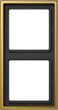 Jung Rahmen 2-fach go24Karat waage/senkrecht LS 982 GGO