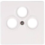 Kopp 492029189 Abdeck für Ant steckd.3-fach TV RF SAT M3x13 M3x16 M3x25 Venedig reinweiß