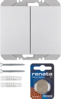 Berker KNX-Funk Wandsender 2-fach aluminium lackiert 85656277