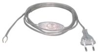 Kopp 140310090 Euro Zuleitung mit Schalter 2m transparent