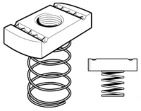 Legrand PN101G Federgleitmutter lang M10 tauchfeuerverzinkt