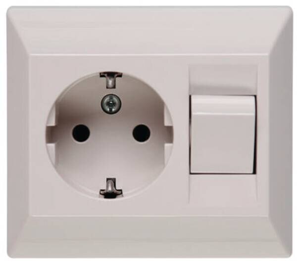 Kopp Kopp 190301082 Schutzkontsteckd.16A 250V Schalter 10A 250V creme-weiß