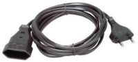 Kopp 146205091 Europa-Verlängerung 3m H 03 VVH2f 2x0,75qmm schwarz