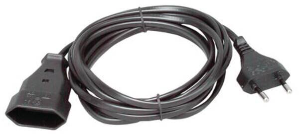 Kopp Kopp 146205091 Europa-Verlängerung 3m H 03 VVH2f 2x0,75qmm schwarz