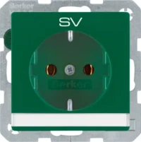 Berker SCHUKO-Steckdose mit Beschriftungsfeld 47506013
