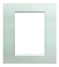 BTicino LNA4826AG LivingLight Abdeck- rahmen für Kompaktinstallation 3+3M Silver