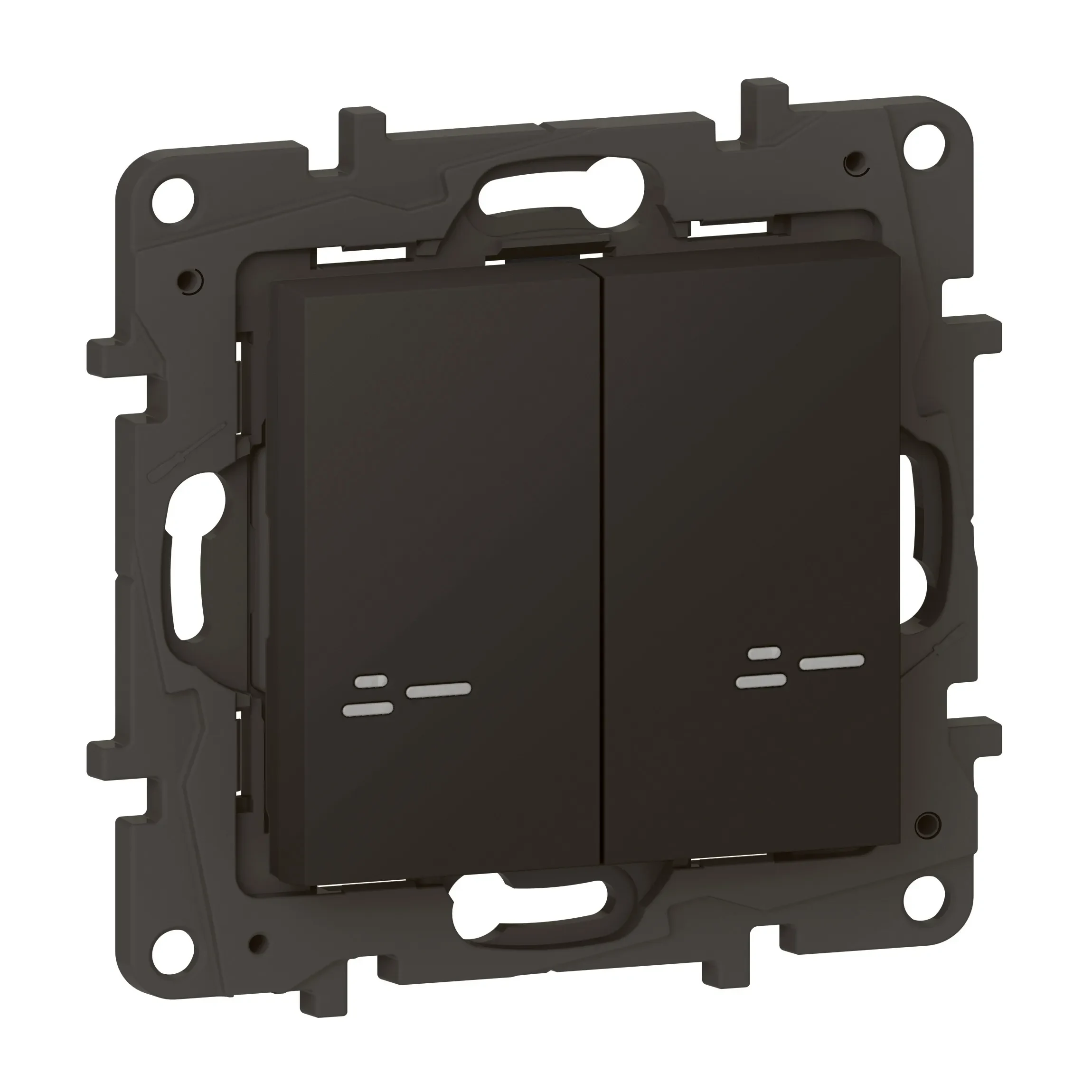 Legrand Legrand 863808 Niloe Step with Netatmo Wandsender Licht 2-Fach Schwarz