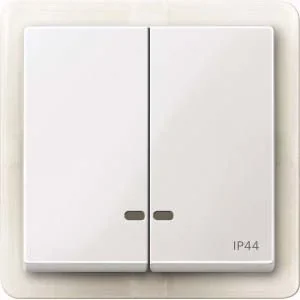 Merten Merten Doppelwippe pws/gl Kontrollfenster IP44 MEG3424-0319