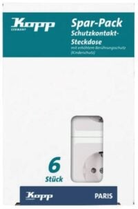 Kopp 920702011 Schutzkontaktsteckdose 1-fach KS 16A 250V Pack:6 Paris arktis