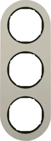 Berker Rahmen Aluminium/schwarz 2-fach 10132084