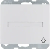 Berker SCHUKO-Steckdose aluminium Deckel/Beschriftung 47527103