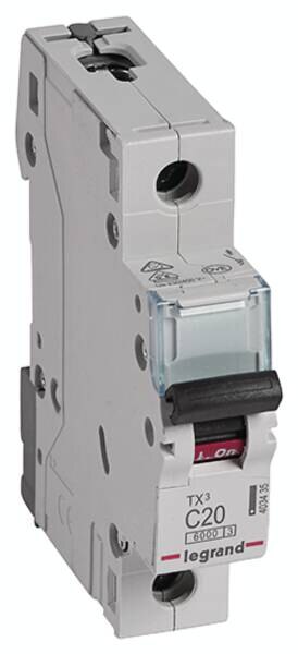 Legrand Legrand 403435 TX3 LS-Schalter C 20A 1-polig 6kA 230/400VAC 1TE