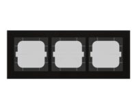 MDT Einbaurahmen 3-fach schwarz glänzend Glas für GEB-K 63mm BE-GTR363S.01S