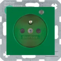 Berker Steckdose Glas gn matt Kontroll-LED 6765091913