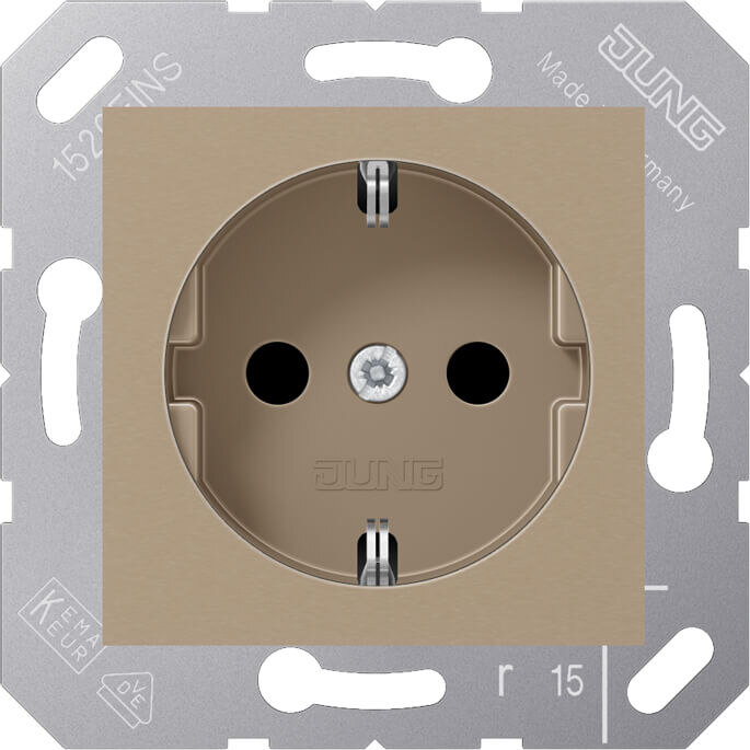 Jung Jung SCHUKO-Steckdose 16A 250V 50x50mm Klappdeckel CD 5120 BF BB
