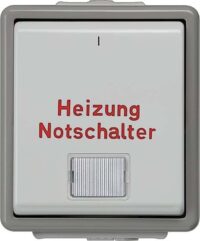 Siemens 5TA4741 DELTA fläche IP44 Aufputz Heizung 1polig 10A 250V mit Kontrolllampe
