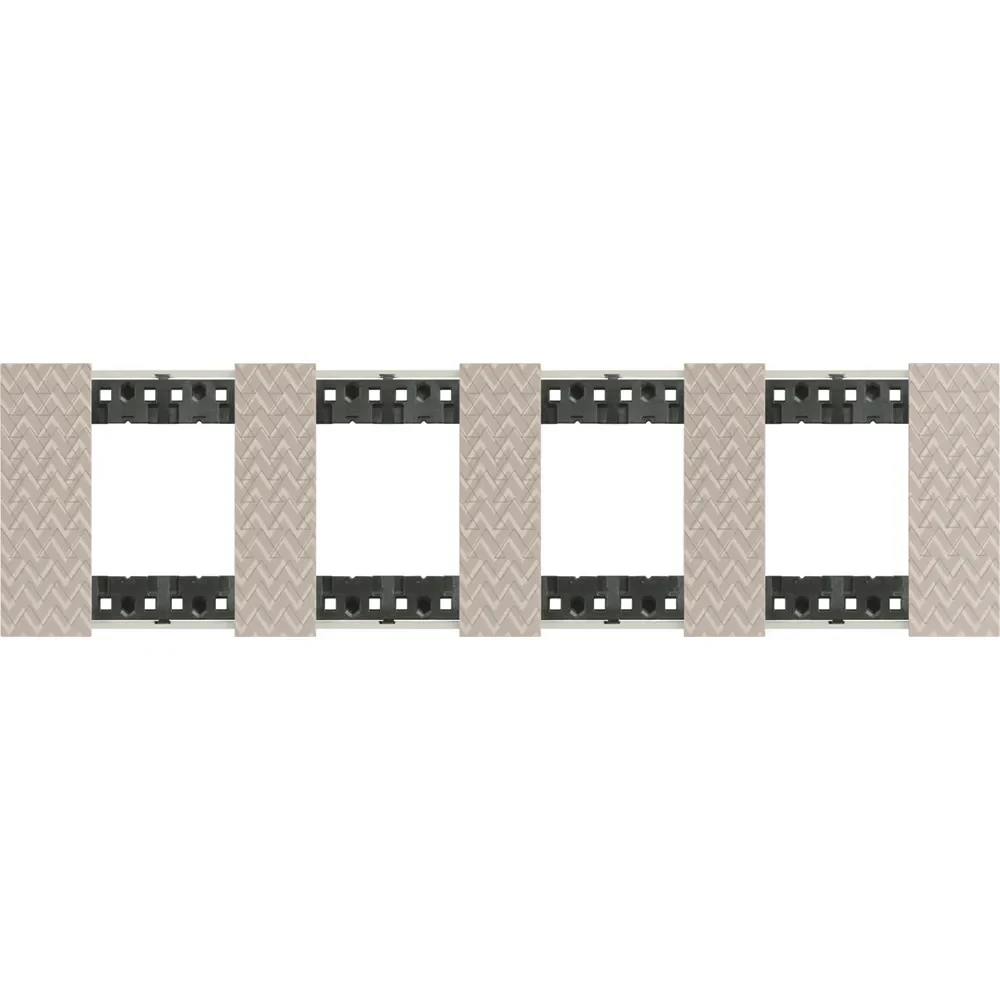 Legrand BTicino KA4802M4MM LivingNow Abdeck- rahmen 4x2-modulig in Farbausführung Optic