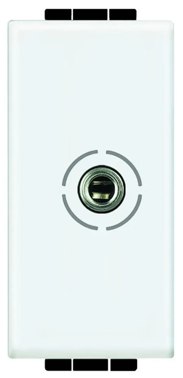 Legrand BTicino N4280 Audio-Anschlussdose Jack 3.5 1M Weiß