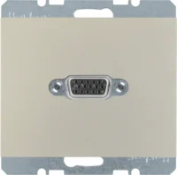 Berker Steckdose VGA mit Klemmen, edelstahl 3315417004