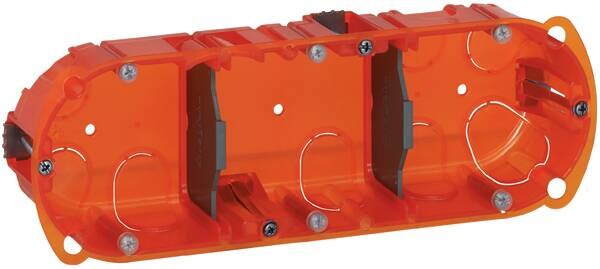 Legrand Legrand 080103 Universaldose 3-fach 8M Tiefe:40mm für horizontal./vertikale Montage