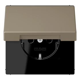 Jung Jung LC1520BFKIKL242 SCHUKO SteckdoseKI mit Klappdeckel LC32141