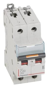 Legrand 409769 DX3 LS-Schalter C 20A 2-polig 25kA 400VAC 2TE