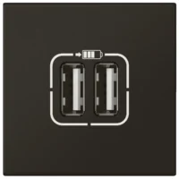 Legrand 079194L Ladesteckdose 2xUSB Typ A 2-modulig 2,4A 12W Mosaic schwarz