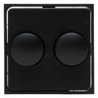 Kopp 492850185 ATHENIS-Abdeckung für Doppeldimmer Farbe:schwarz matt