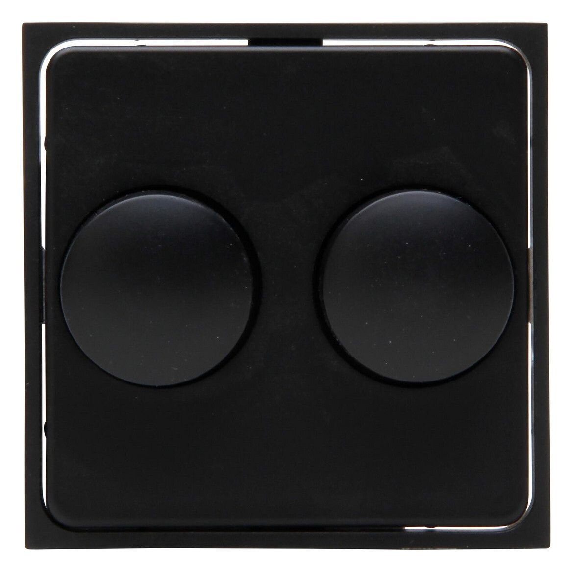Kopp Kopp 492850185 ATHENIS-Abdeckung für Doppeldimmer Farbe:schwarz matt