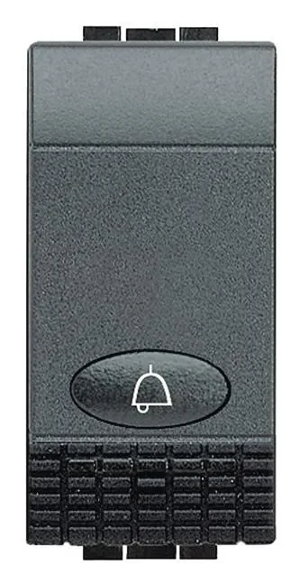 Legrand BTicino L4042N LivingLight Schließer- taster Axial 1M mit Wippe Glocke SL Anthr.
