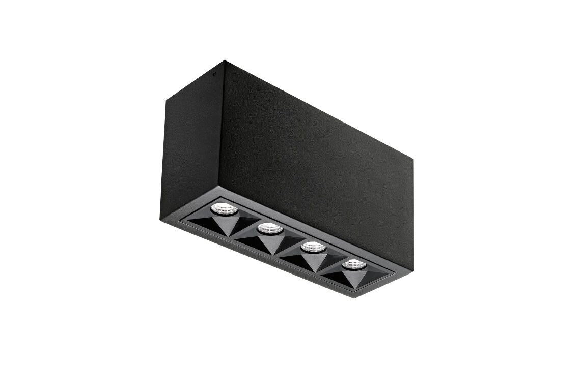 SG LEUCHTEN LED-Deckenanbauleuchte 8W schwarz INSPIRE 320823 2700K 450lm Konverter