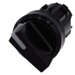 Siemens 3SU1002-2BF10-0AA0 Knebelschalt. beleuchtet 22mm rund Ku. schwarz kurz 2St.