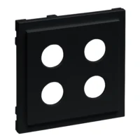 Legrand 765379 SEANO Abdeckung Lautsprecher 2-fach m.4 mm-Buchse schwarz
