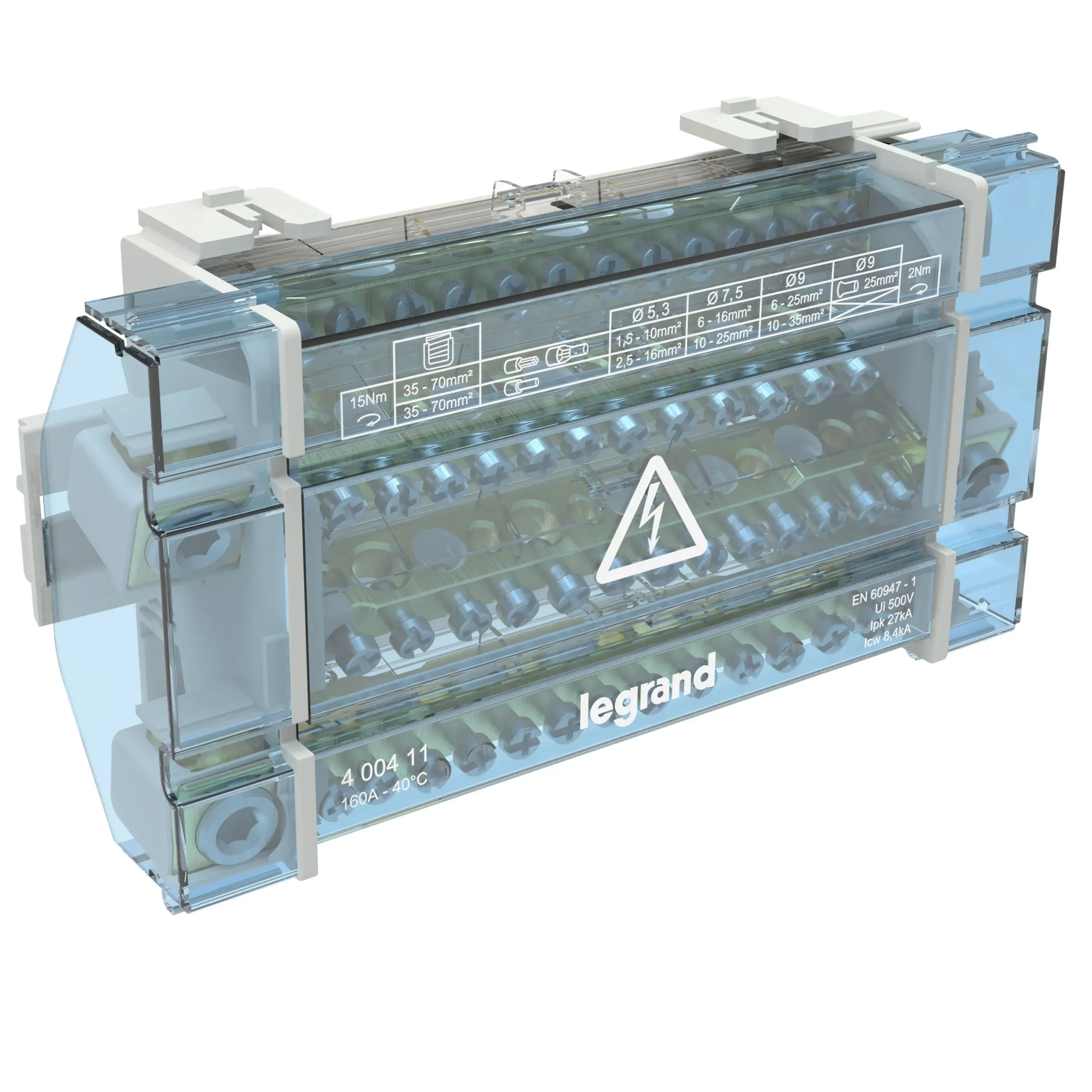 Legrand Legrand 400411 Klemmenblock 4P/160A 15KL 10M