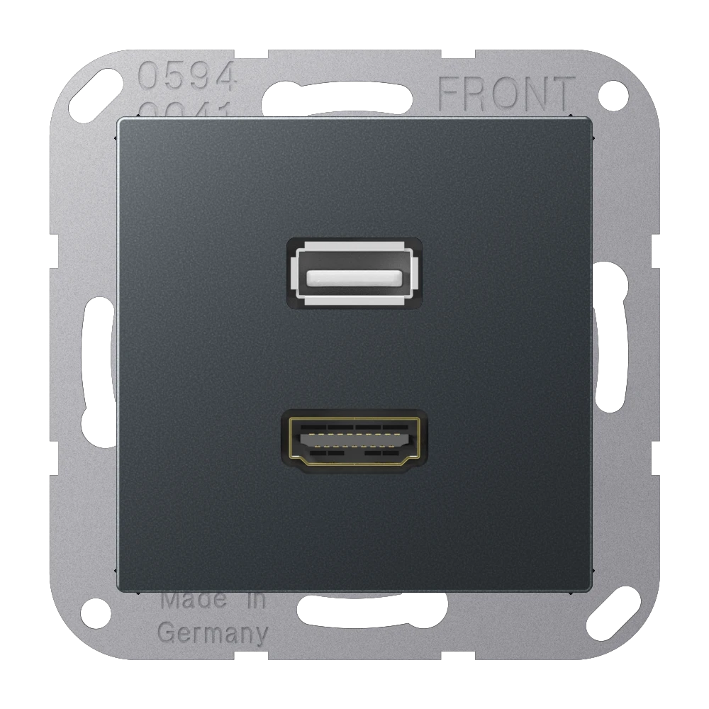 Jung Jung MAA1163ANM Einsatz HDMI/USB Serie A anthrazit matt