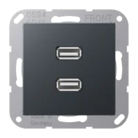 Jung MAA1153ANM Einsatz 2xUSB Serie A anthrazit matt