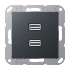 Jung Jung MAA1153ANM Einsatz 2xUSB Serie A anthrazit matt