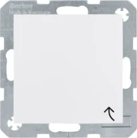 Berker SCHUKO-Steckdose pws/gl mit Klappdecke 47518989