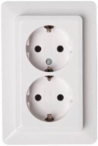 Kopp 917213007 Schuko-Steckdose 2-fach 16A Obj.2002 arktis-weiß