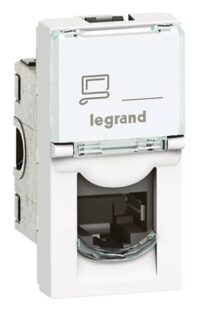 Legrand 076581 Datendose Kategorie6 1xRJ45 ungesch. UTP 1M Mosaic weiß Antibakter.
