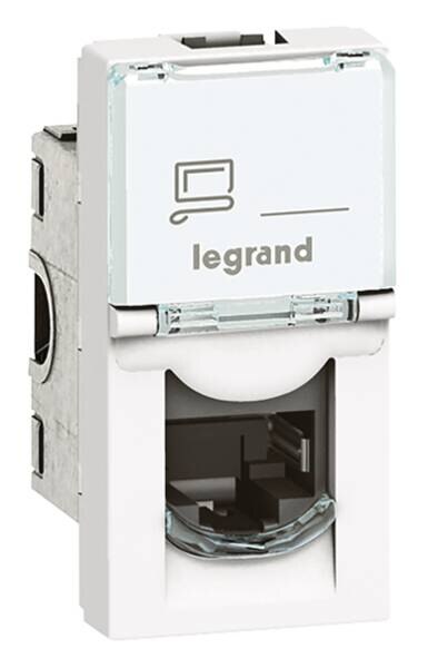Legrand Legrand 076581 Datendose Kategorie6 1xRJ45 ungesch. UTP 1M Mosaic weiß Antibakter.