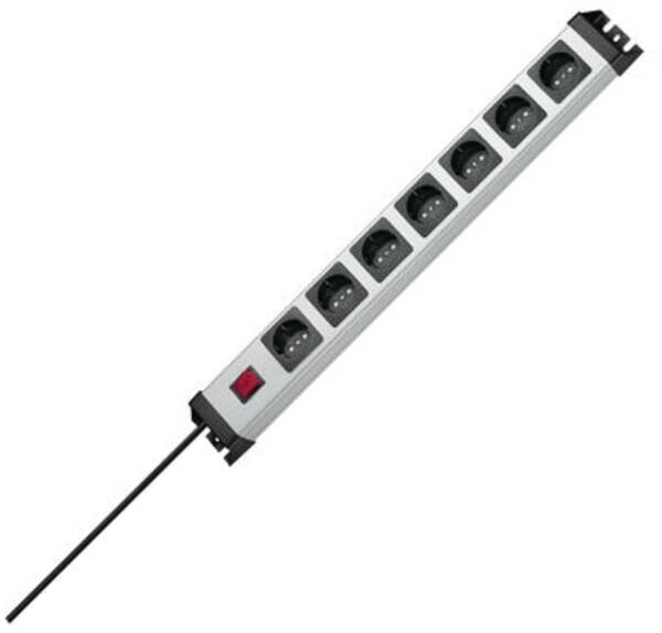 Kopp Kopp 226820011 Powerversal 7-fach 250V 16A IP20 2-polig beleuchtet612,6x71x58,3 sil-schwarz