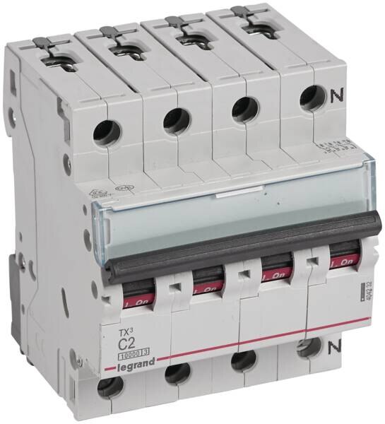 Legrand Legrand 404232 TX3 LS-Schalter C 2A 3-polig+N 10kA 400VAC 4TE