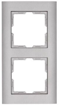 Kopp 402647069 Abdeckrahmen 2-fach Athenis stahl