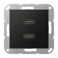 Jung Multimedia-Anschlusssystem graphitschwarz matt MA A 1133 SWM